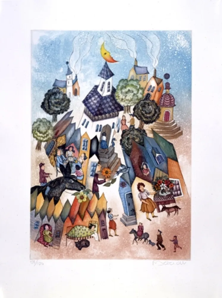 Ets En Aquatint Deberdt - Rosette