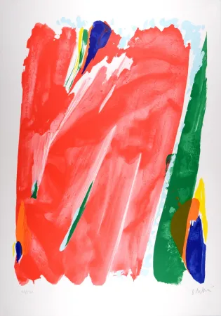 Lithografie Debré - Le Rideau rouge (Centenary of the Olympic Games in Barcelona), 1992.