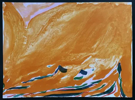 Lithografie Debré - Signe-paysage (Les montagnes de Laerdal, Norvège)