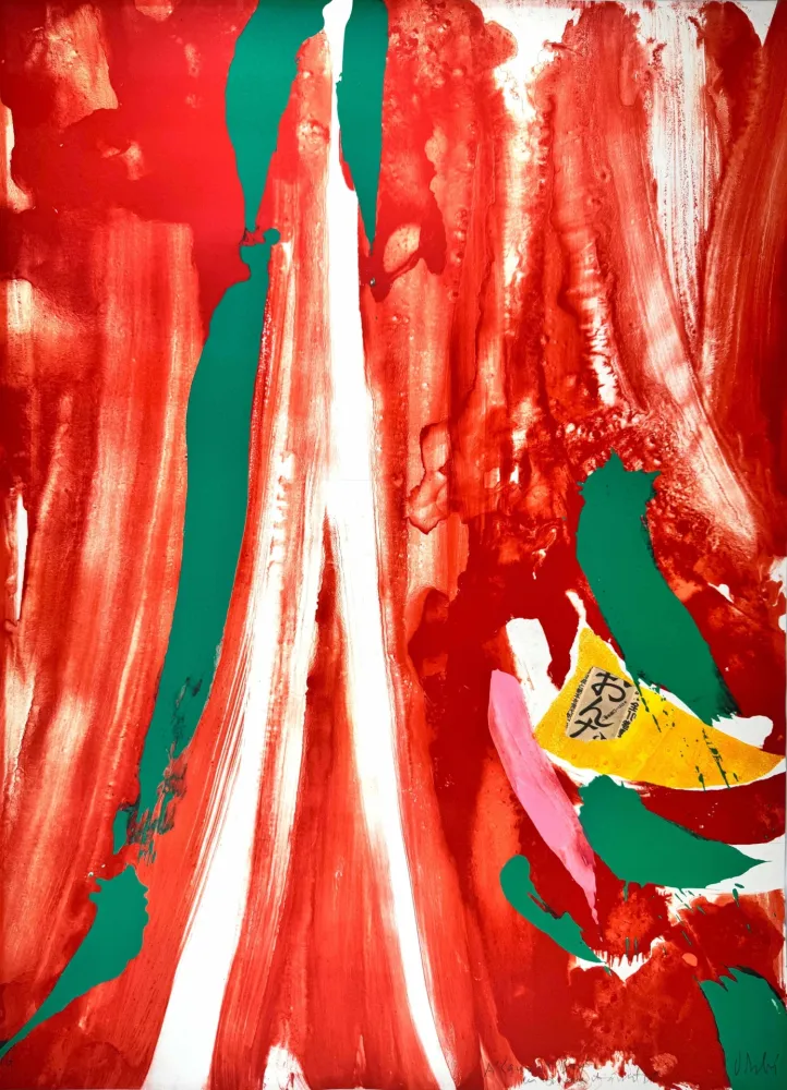 Lithografie Debré - Xian rouge et orange 
