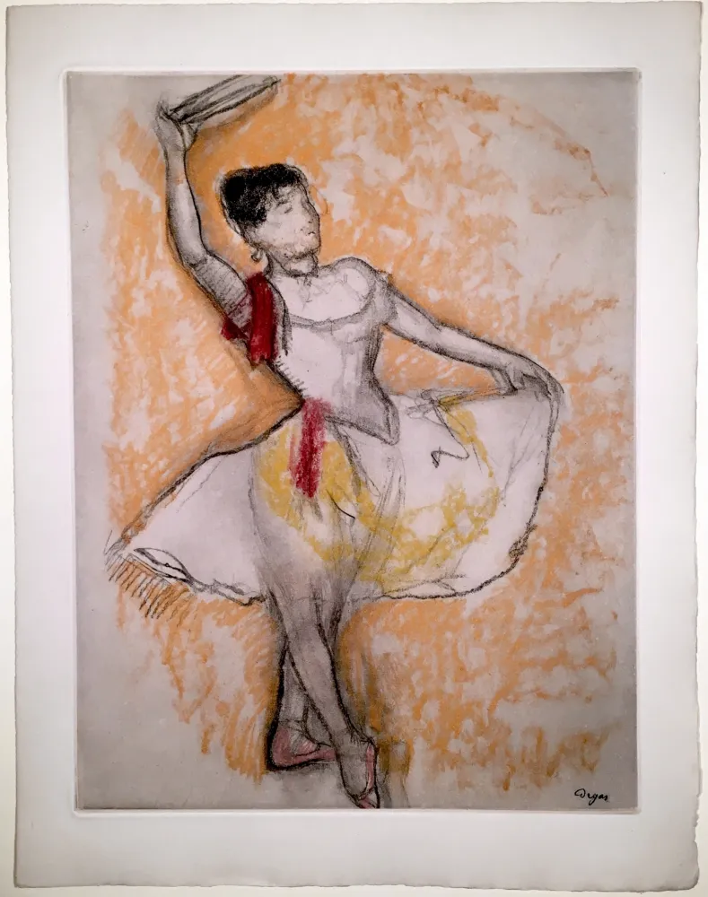 Ets En Aquatint Degas - Danseuse au tambourin (1882)