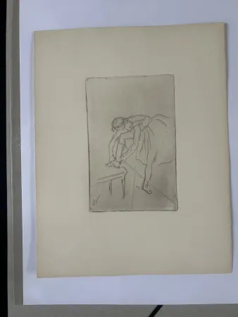 Ets Degas - Danseuse mettant son chausson