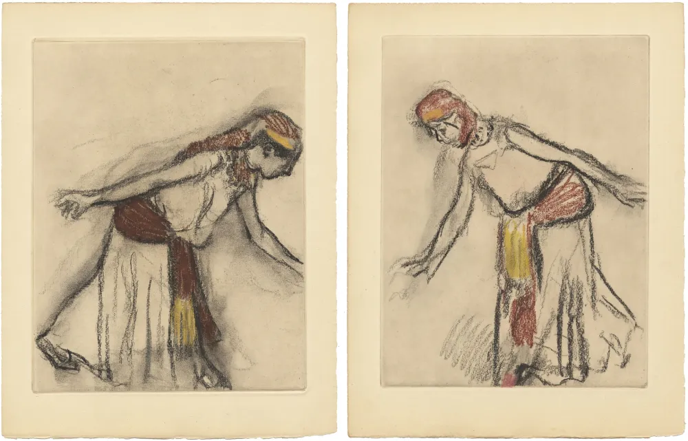 Ets En Aquatint Degas - Danseuse orientale : 2 études (vers 1890)