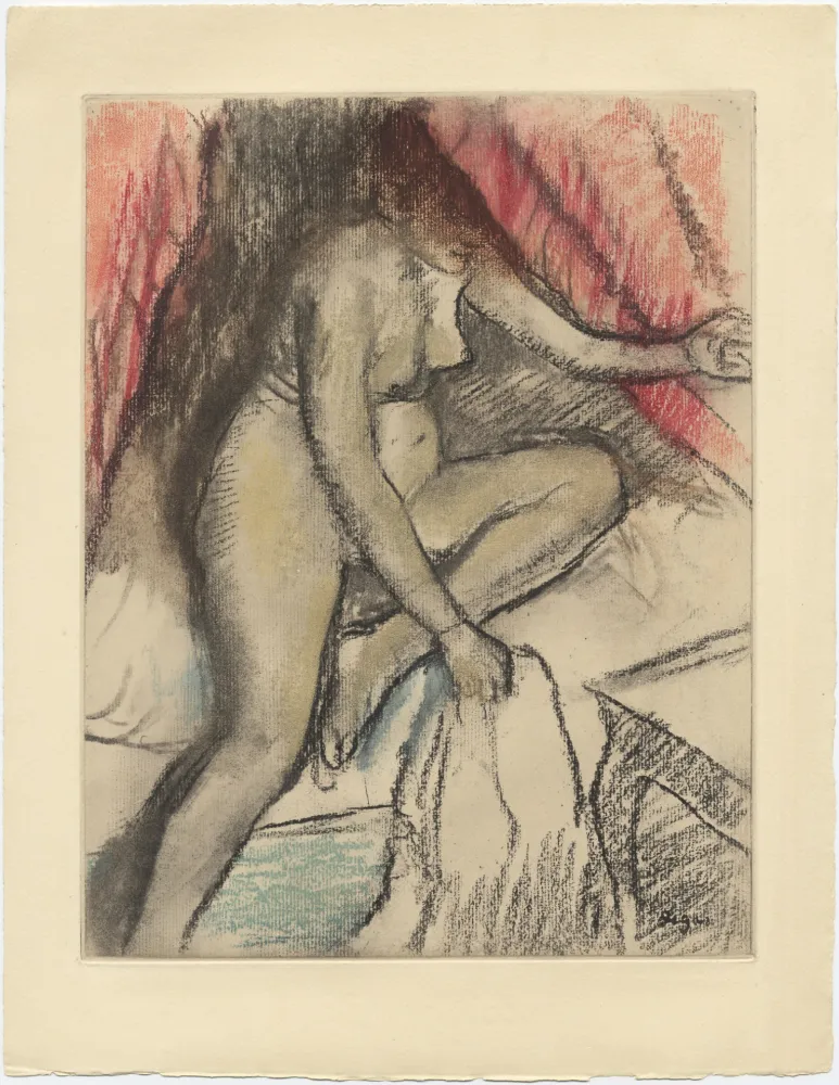 Ets En Aquatint Degas - Étude de nu (vers 1880)