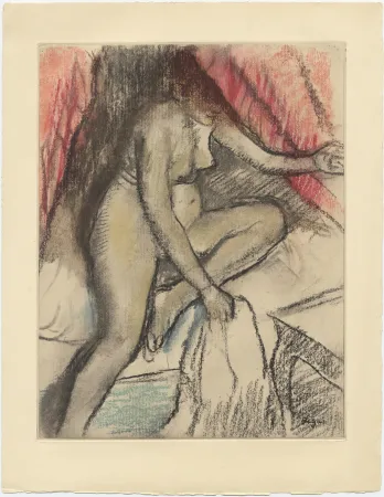 Ets En Aquatint Degas - Étude de nu (vers 1880)