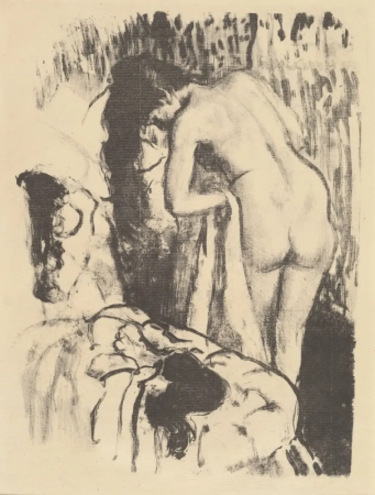 Lithografie Degas - Femme nue debout à sa toilette / Standing Nude Woman, Drying Herself