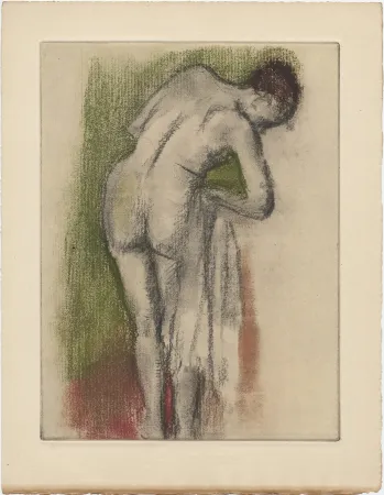 Ets En Aquatint Degas - Femme nue debout à sa toilette (vers 1880-1890)