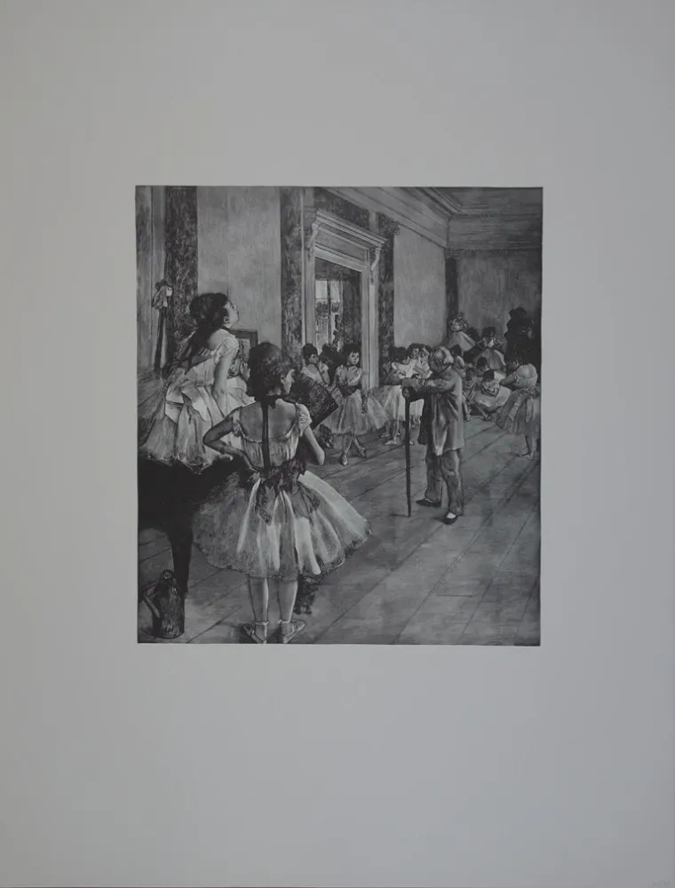 Houtsnede Degas - La classe de Danse