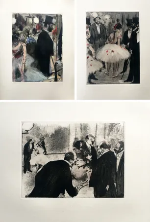 Geïllustreerd Boek Degas - LA FAMILLE CARDINAL. Illustré d'un portrait et de 32 monotypes en noir et en couleurs par EDGAR DEGAS