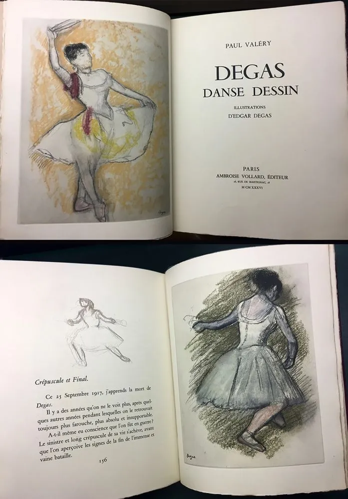 Geïllustreerd Boek Degas - Paul Valéry : DEGAS DANSE DESSIN. 26 gravures en couleurs (Vollard, Paris 1936).