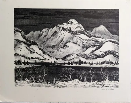 Lithografie Dehn - Snow Mountain (or Lake in the Mountains)