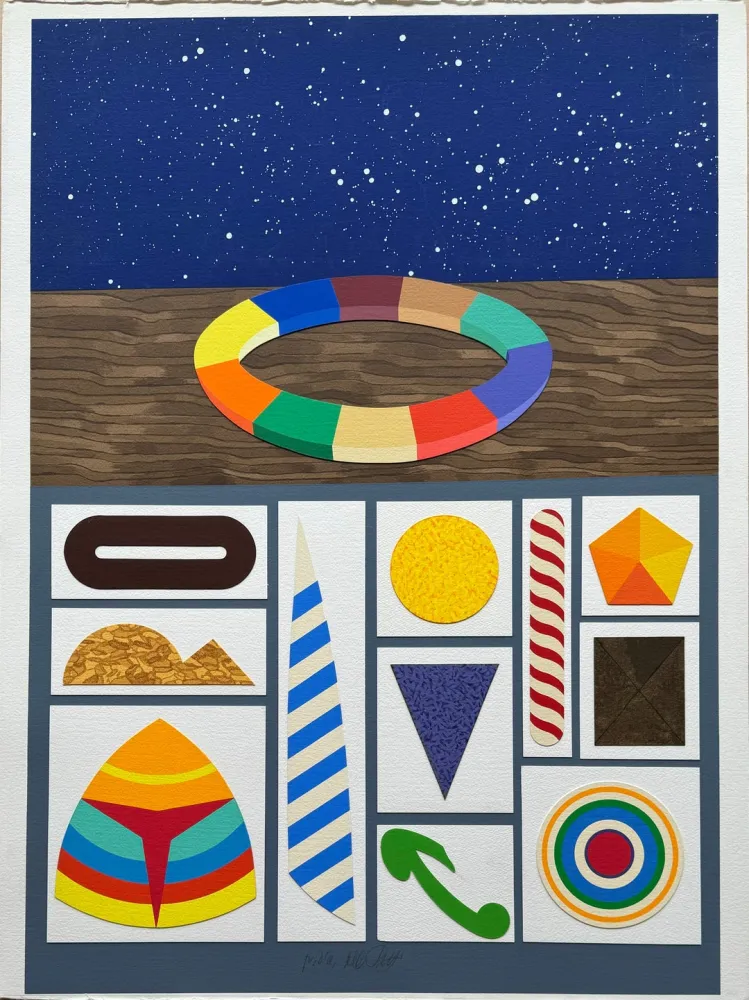 Zeefdruk Del Pezzo - Astrazione III