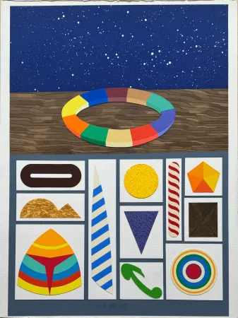 Zeefdruk Del Pezzo - Astrazione III