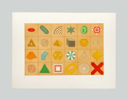 Ets En Aquatint Del Pezzo - Composizione geometrica