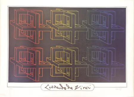 Lithografie Del Pezzo -  Leonardo da Vinci 
