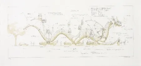 Lithografie Delarozière - Le dragon