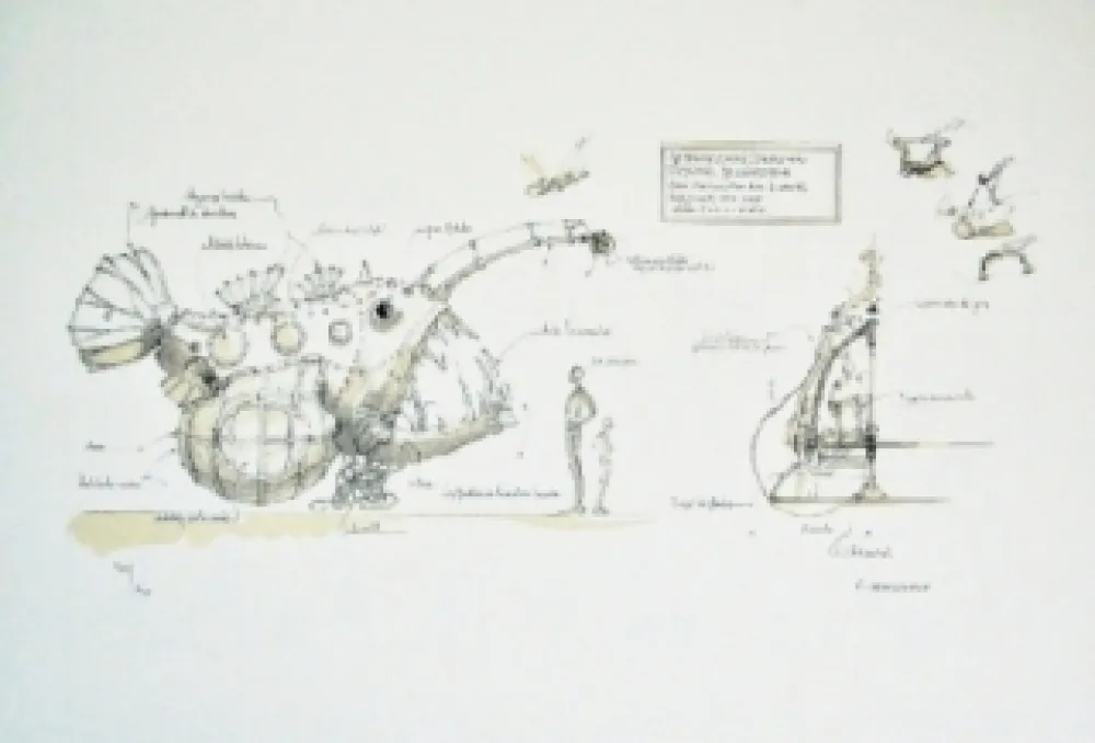 Lithografie Delarozière - Luminaire des grands fonds