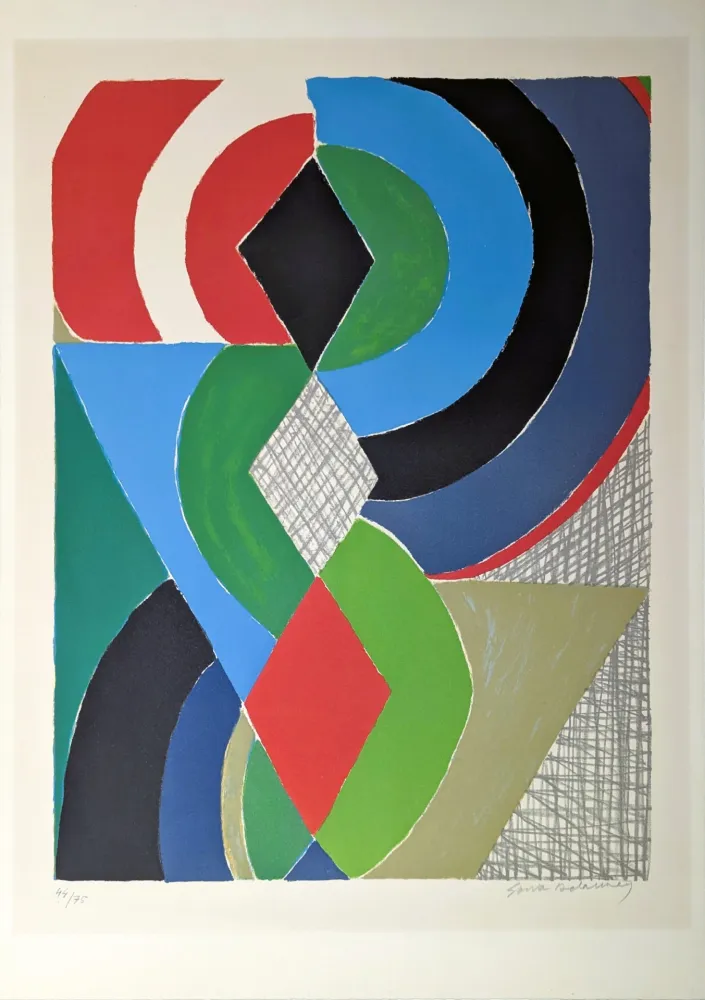 Lithografie Delaunay - Abstraction colorée 