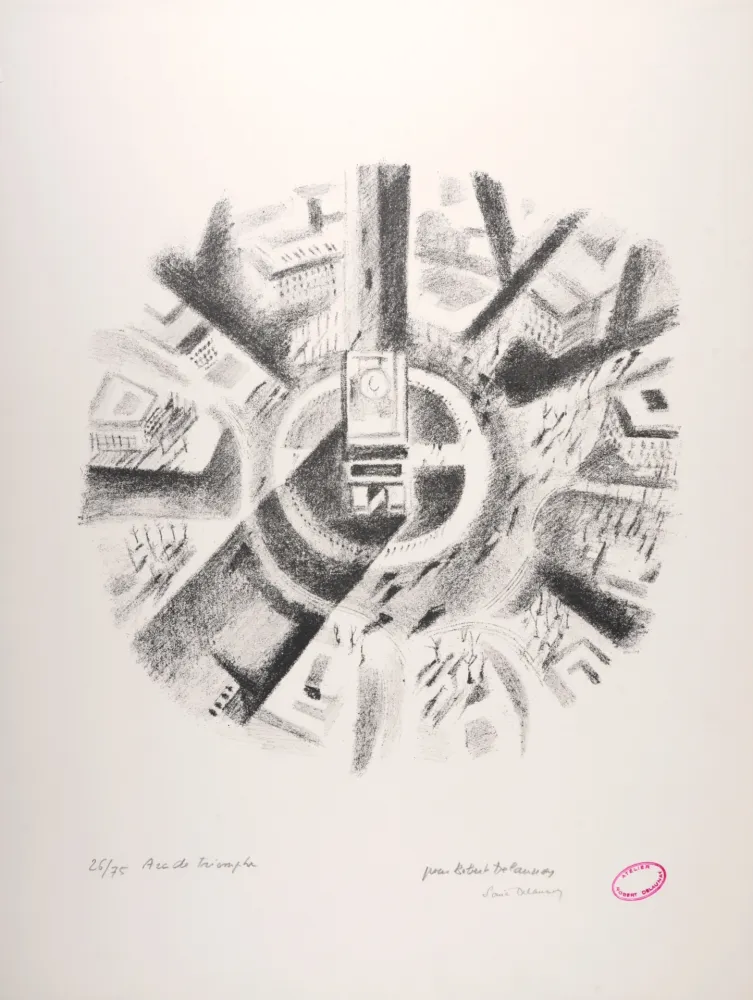 Lithografie Delaunay - Arc de Triomphe, 1969