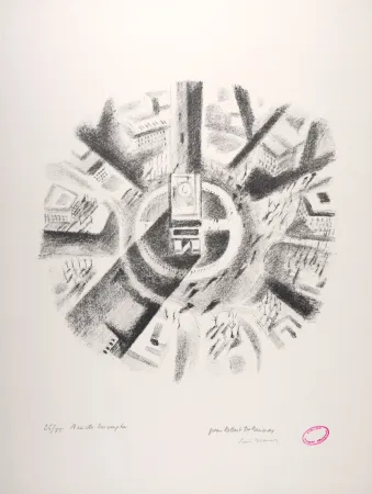 Lithografie Delaunay - Arc de Triomphe, 1969
