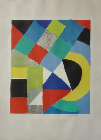Lithografie Delaunay - Arlequin (Harlequin)