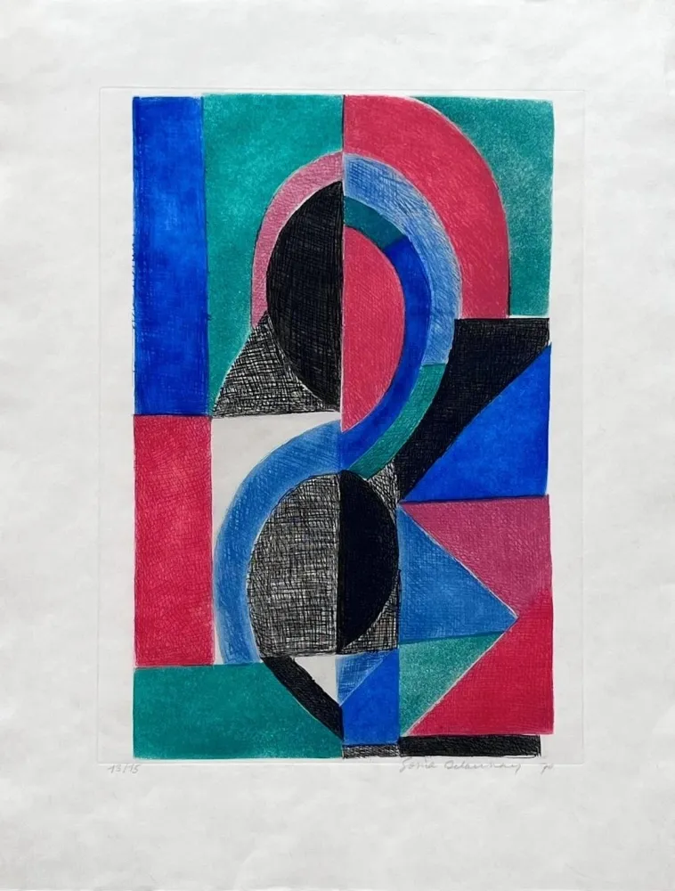 Ets En Aquatint Delaunay - Avec moi-même 