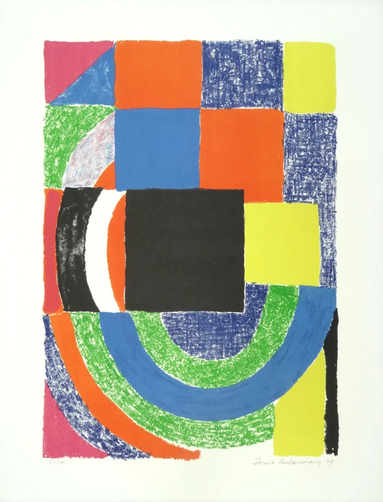 Lithografie Delaunay - Carreau noir