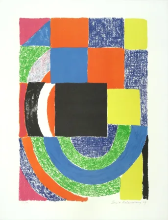 Lithografie Delaunay - Carreau noir