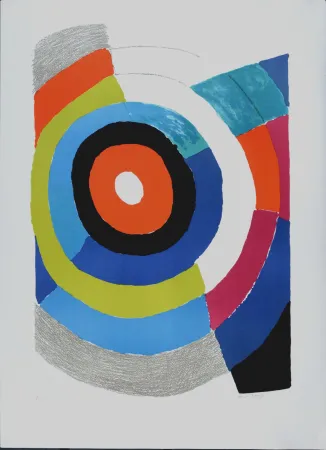 Lithografie Delaunay - Cible, 1974 - Hand-signed!