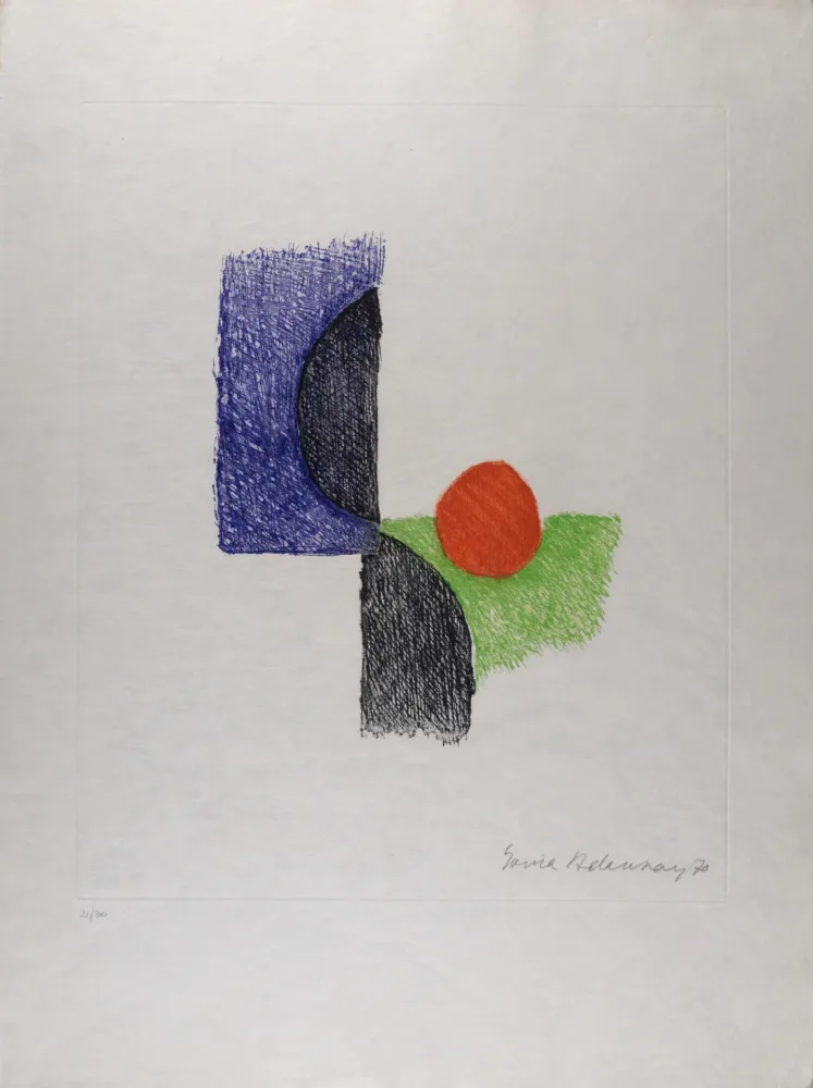 Ets Delaunay - Composition, 1970 - Hand-signed