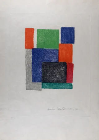 Ets Delaunay - Composition, 1970 - Hand-signed