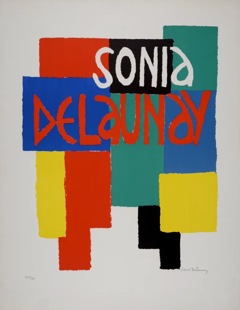 Lithografie Delaunay - Composition, c. 1972 - Hand-signed