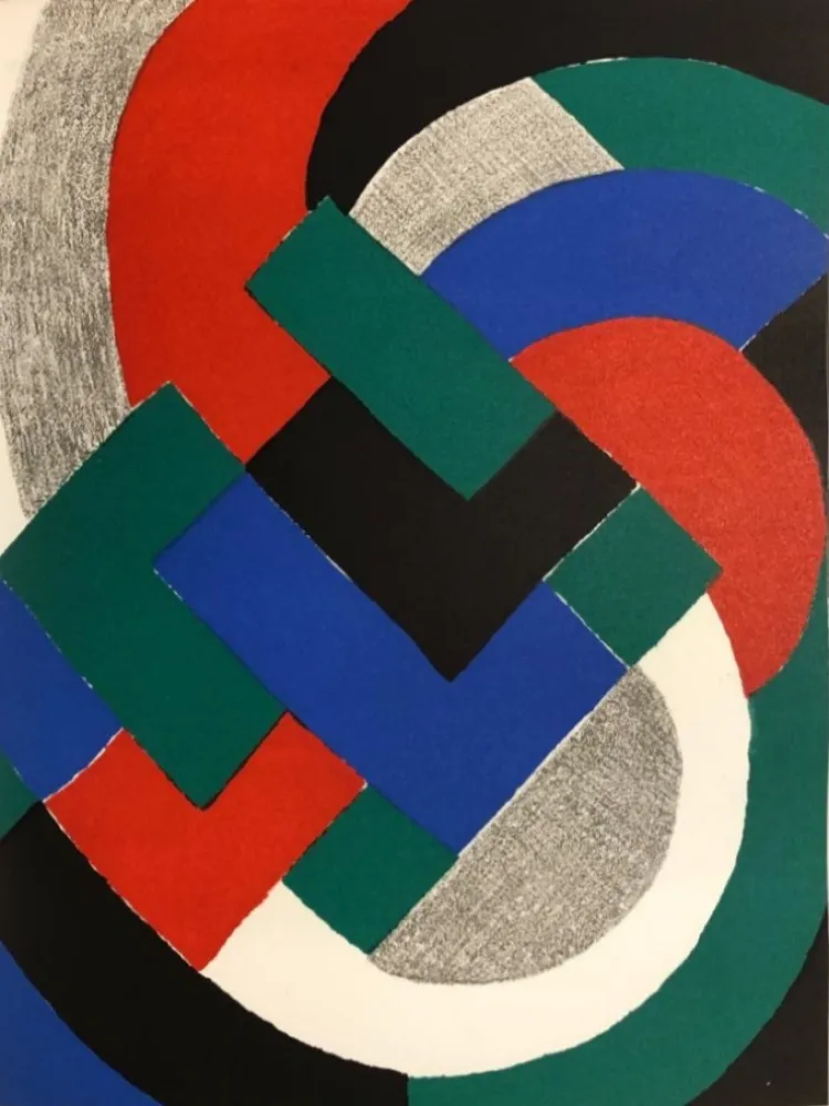 Lithografie Delaunay - Composition géométrique