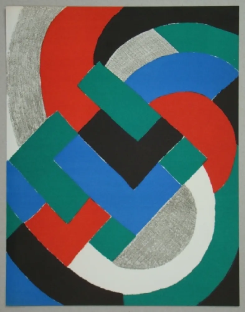 Lithografie Delaunay - Composition pour XXe Siècle, 1969