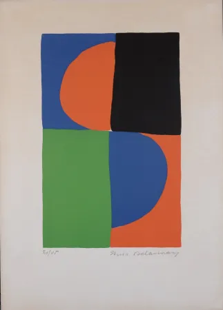 Lithografie Delaunay - Composition,1963 - Hand-signed and numbered!