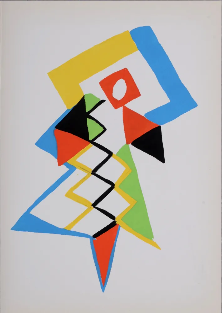 Pochoir Delaunay - Costumes (F), 1969