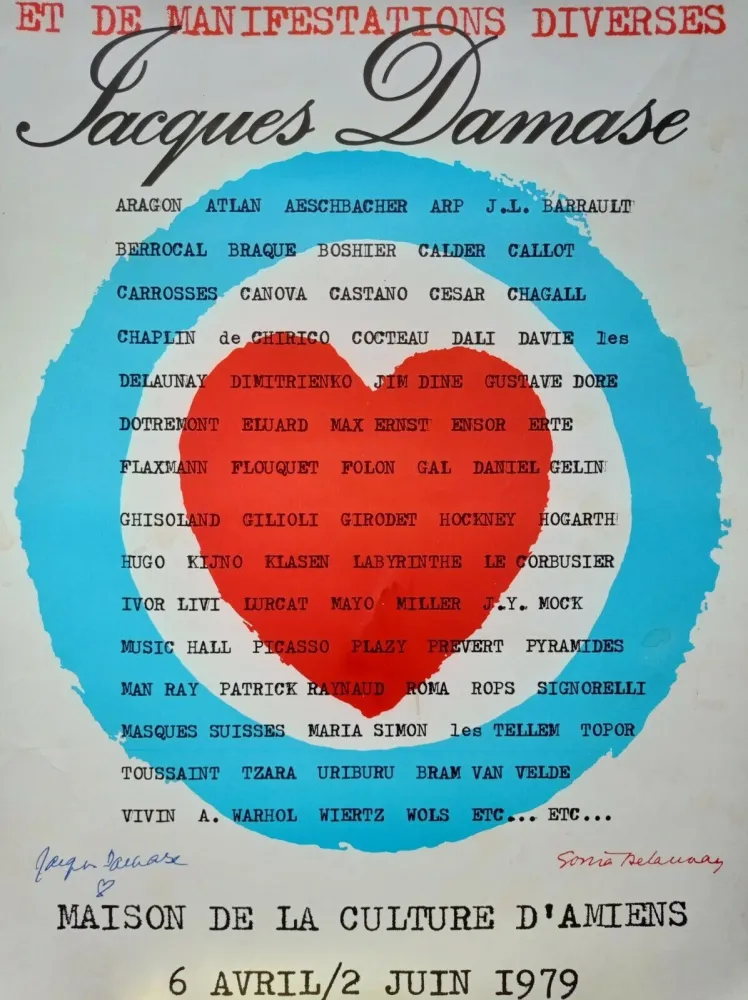 Lithografie Delaunay - Delaunay Sonia affiche originale, 1979, Hand signed/Jacques Damase signature/Art abstrait/Abstract