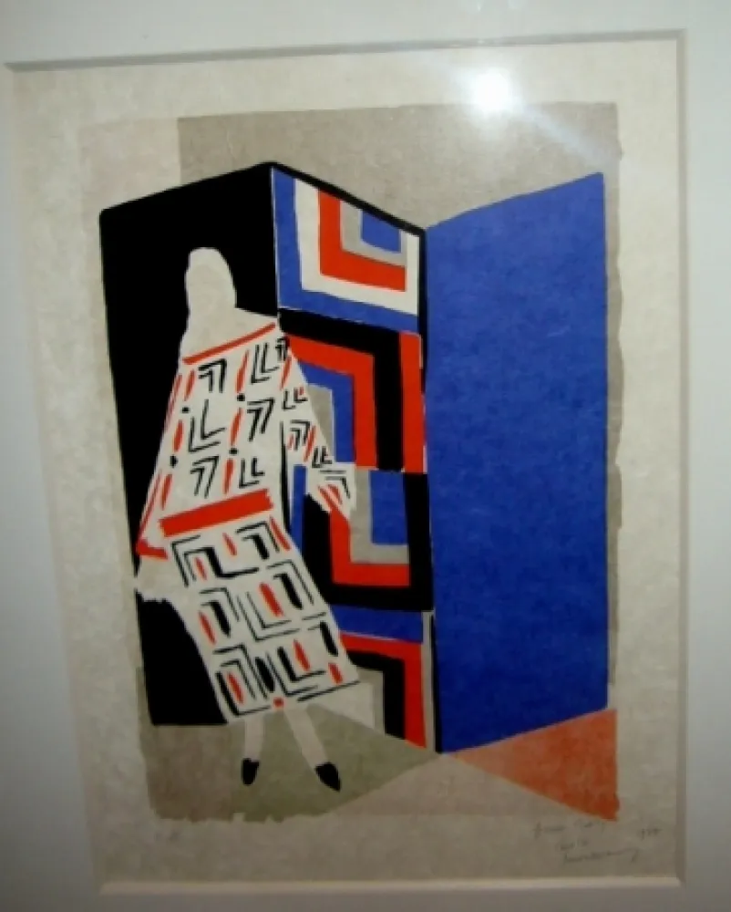 Lithografie Delaunay - Femme paravent