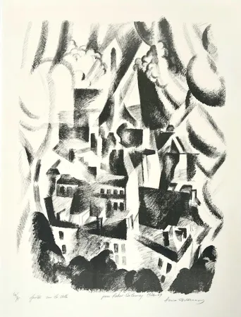 Lithografie Delaunay - Fenêtre sur la ville