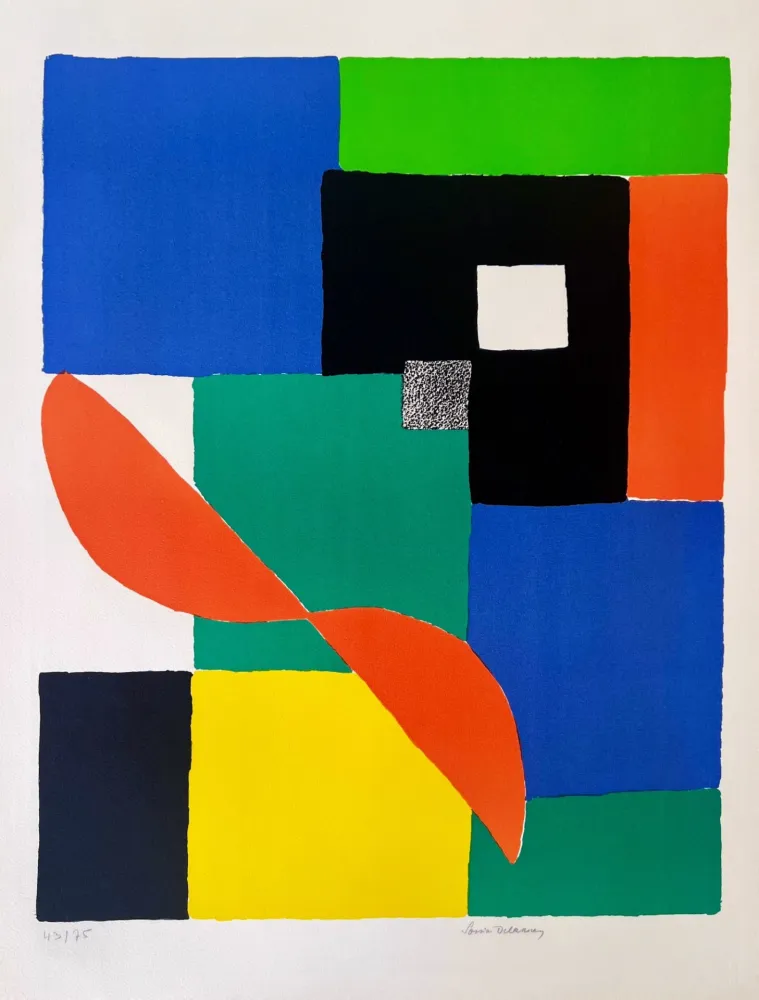 Lithografie Delaunay - Hélice Rouge 