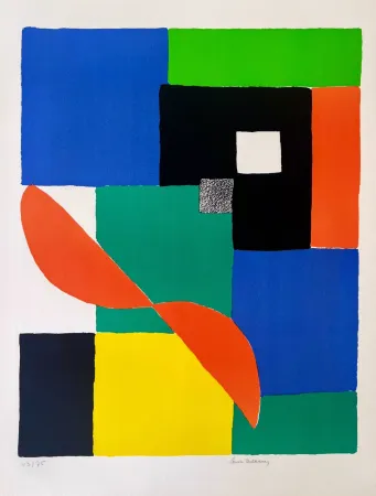 Lithografie Delaunay - Hélice Rouge 