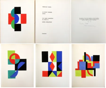 Geïllustreerd Boek Delaunay - LE FRUIT PERMIS. 4 pochoirs et poèmes de Tristan Tzara (1956)