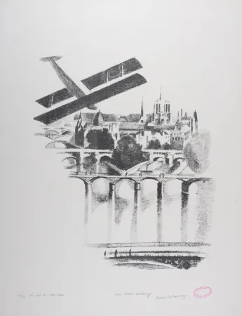 Lithografie Delaunay - Les Ponts et Notre Dame, 1969