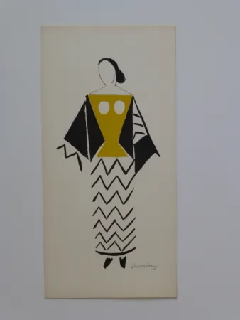 Lithografie Delaunay - Projet de costume
