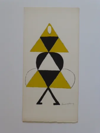 Lithografie Delaunay - Projet de costume 