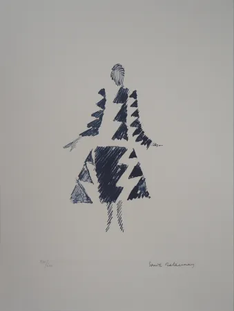 Lithografie Delaunay - Robe rythmes-triangles