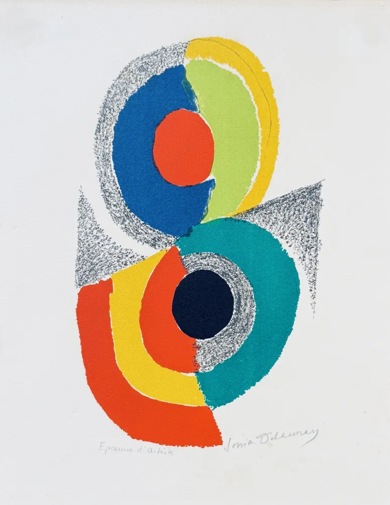 Lithografie Delaunay - Rythme couleur, 1971