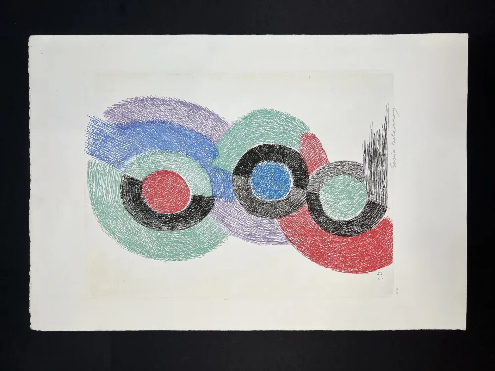 Ets En Aquatint Delaunay -  Rythmes colores