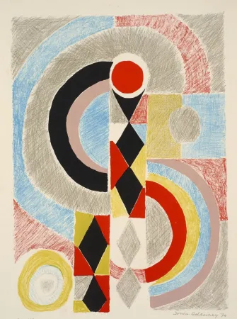 Lithografie Delaunay - Sonia Delaunay (1885-1979). Totem. Lithographie signée. 1970.
