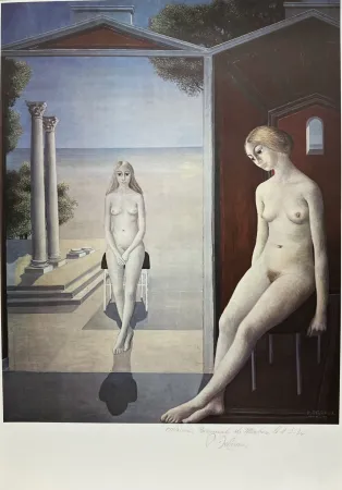 Lithografie Delvaux - Au Bord de la Mer